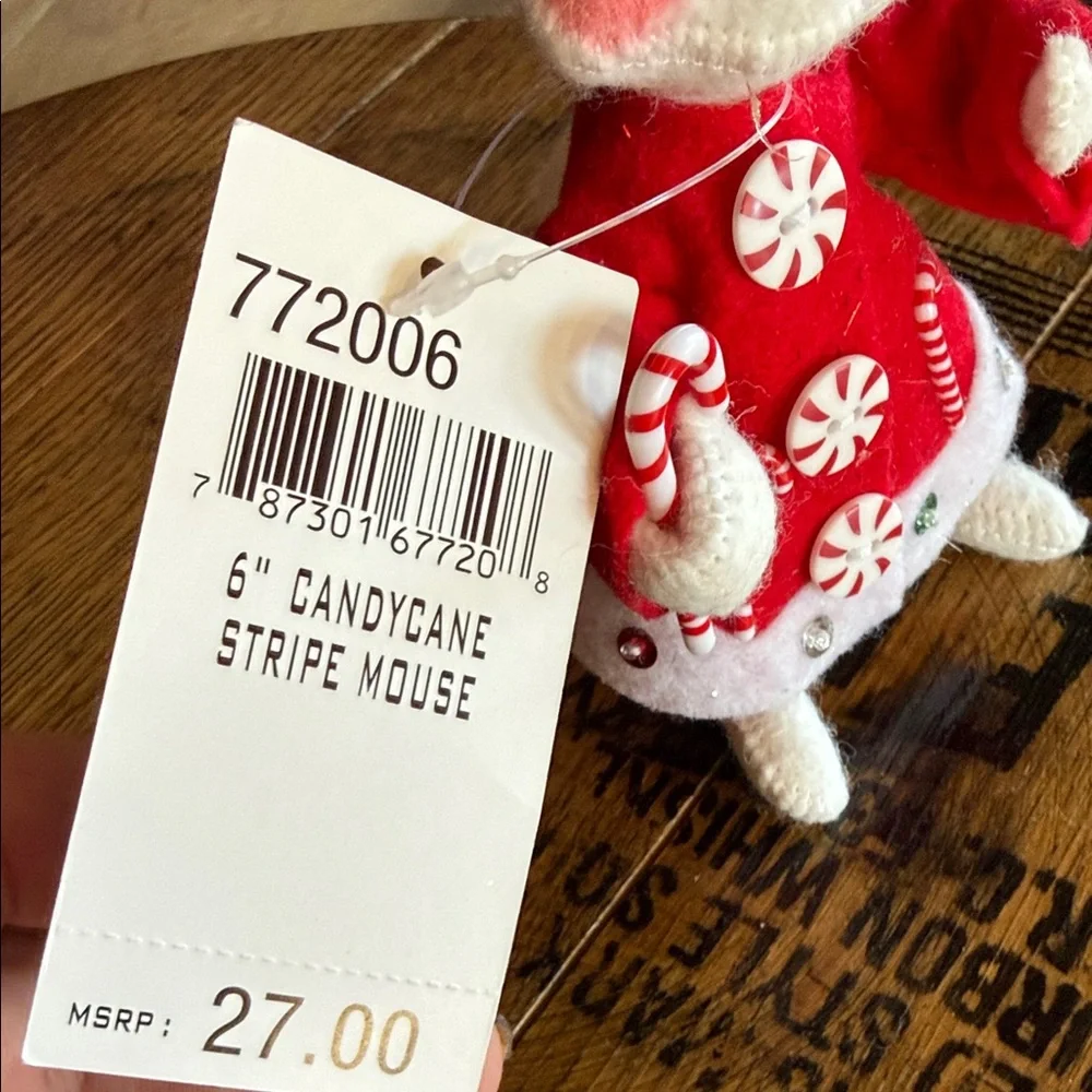 Adorable 2006 Annalee Candy Cane Stripe Mouse